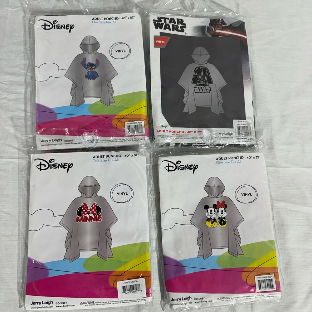 Disney Themed Rain Poncho's